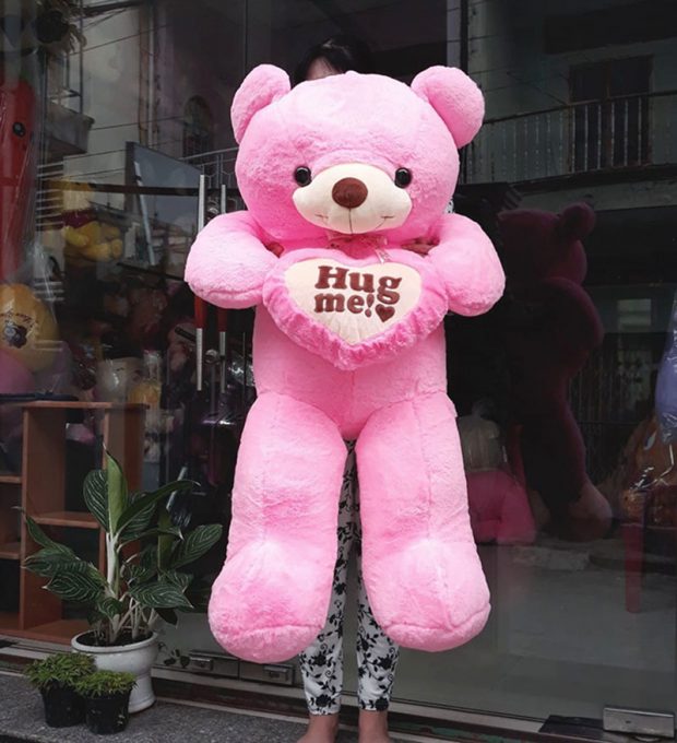 Gấu Teddy Hug me 1m2 hồng